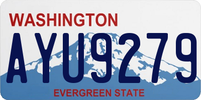WA license plate AYU9279