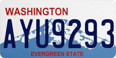 WA license plate AYU9293