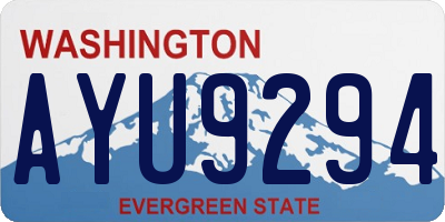 WA license plate AYU9294