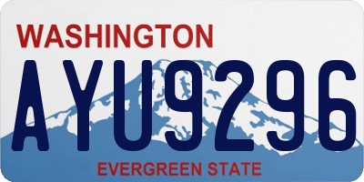WA license plate AYU9296