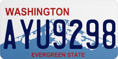 WA license plate AYU9298