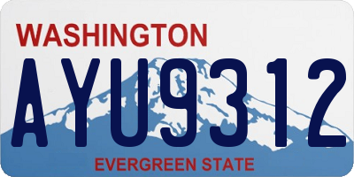 WA license plate AYU9312