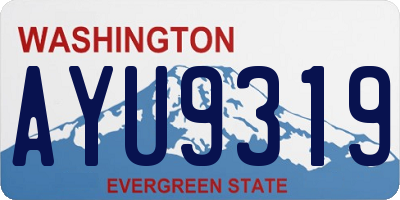 WA license plate AYU9319