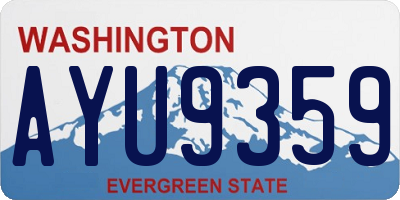 WA license plate AYU9359