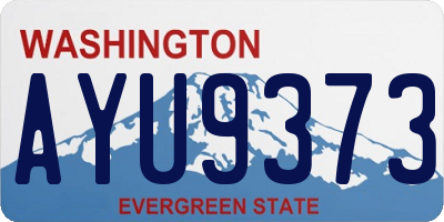 WA license plate AYU9373