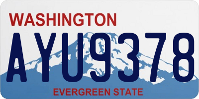 WA license plate AYU9378