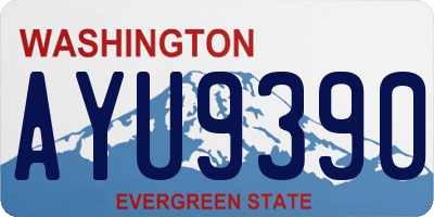 WA license plate AYU9390