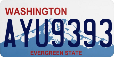 WA license plate AYU9393