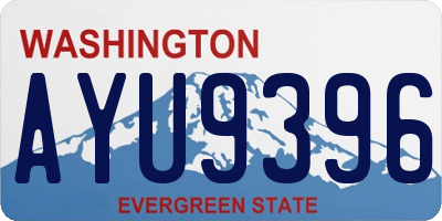 WA license plate AYU9396