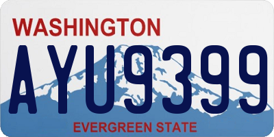 WA license plate AYU9399