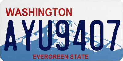 WA license plate AYU9407