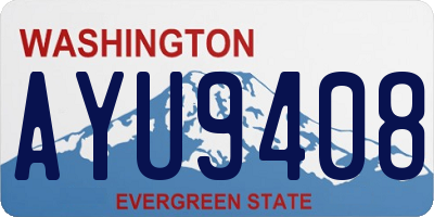 WA license plate AYU9408