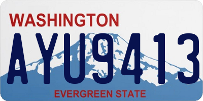 WA license plate AYU9413
