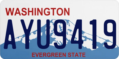 WA license plate AYU9419