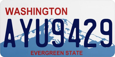 WA license plate AYU9429