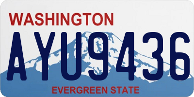 WA license plate AYU9436