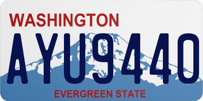WA license plate AYU9440