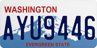 WA license plate AYU9446