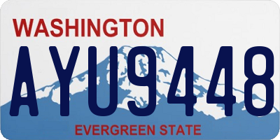 WA license plate AYU9448