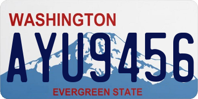 WA license plate AYU9456