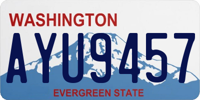 WA license plate AYU9457