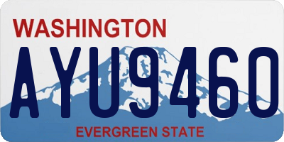 WA license plate AYU9460