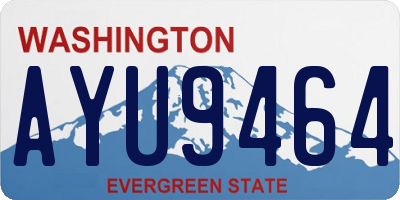 WA license plate AYU9464