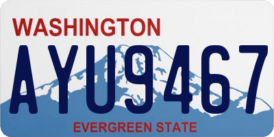 WA license plate AYU9467