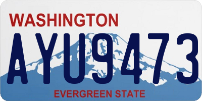 WA license plate AYU9473
