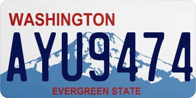 WA license plate AYU9474