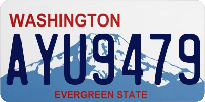 WA license plate AYU9479