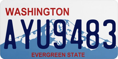 WA license plate AYU9483