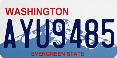 WA license plate AYU9485
