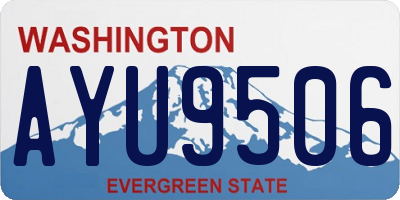WA license plate AYU9506