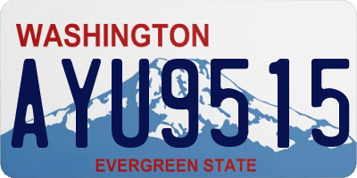 WA license plate AYU9515