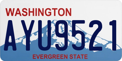 WA license plate AYU9521