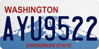 WA license plate AYU9522