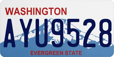 WA license plate AYU9528