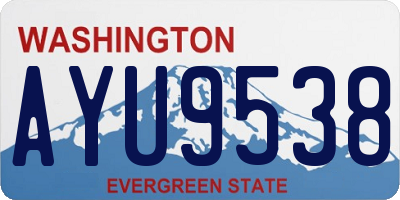 WA license plate AYU9538