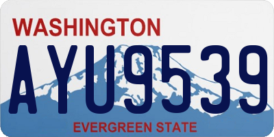 WA license plate AYU9539