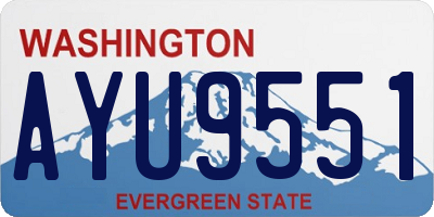 WA license plate AYU9551