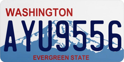 WA license plate AYU9556