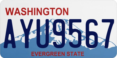 WA license plate AYU9567
