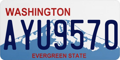 WA license plate AYU9570
