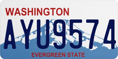 WA license plate AYU9574