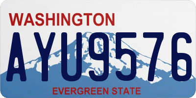 WA license plate AYU9576