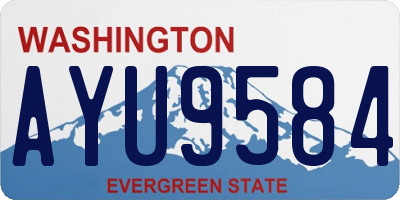 WA license plate AYU9584