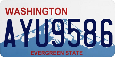 WA license plate AYU9586
