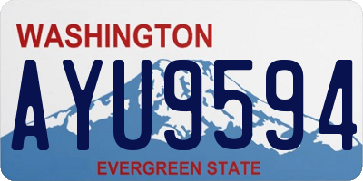 WA license plate AYU9594