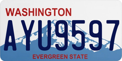 WA license plate AYU9597
